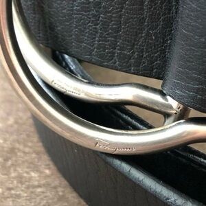 Salvatore Ferragamo D Ring Belt Black Men's